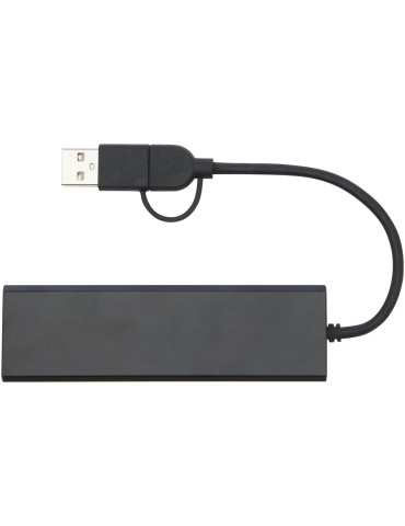 Concentrateur USB 2.0 en aluminium recyclé, cadeau client | Rise 2