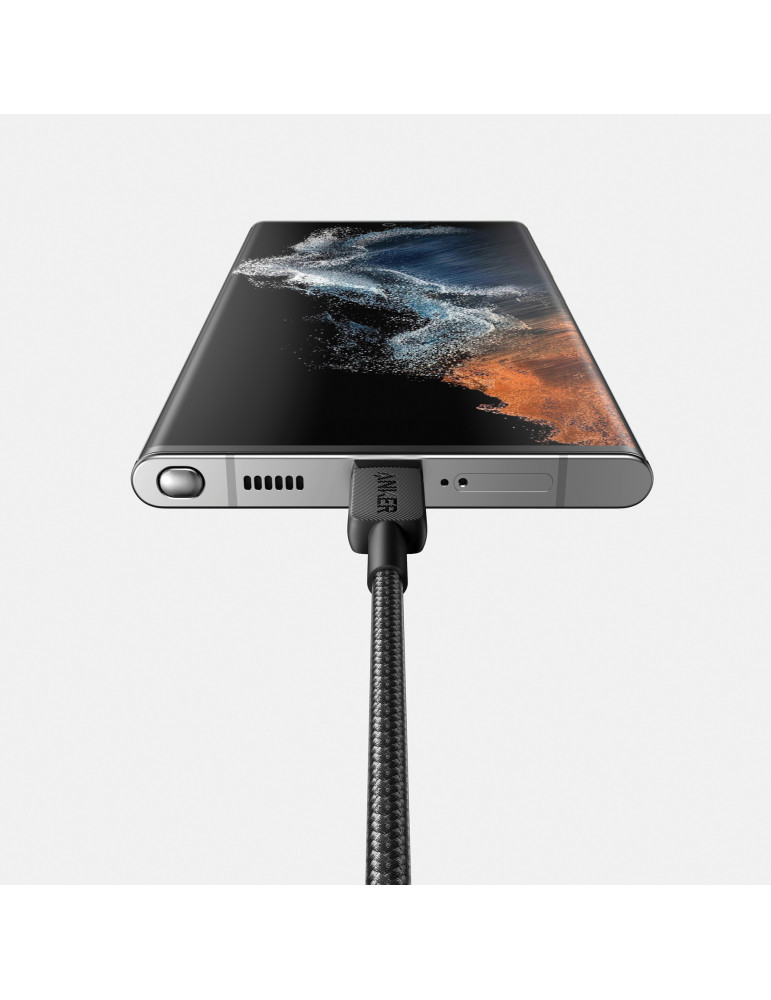 Câble Anker 322 USB-C vers USB-C tressé 1,8 m 60 W publicitaire