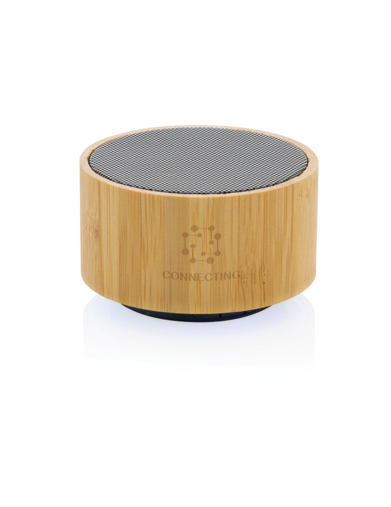 Enceinte 3 W bambou et ABS recyclé RCS personnalisable