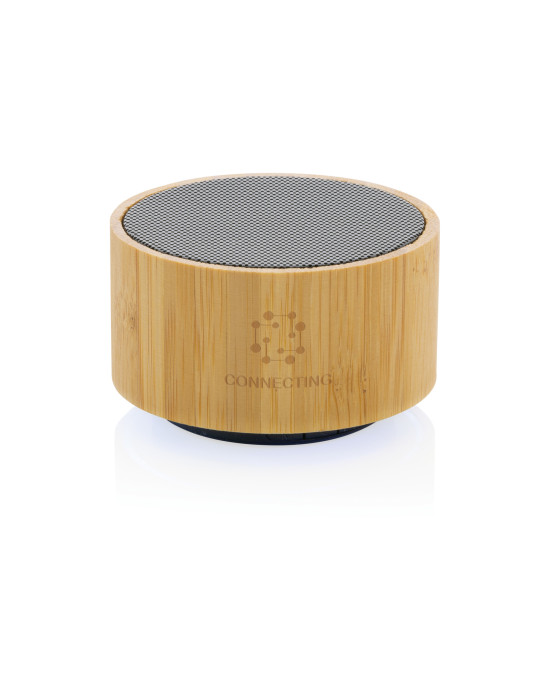 Enceinte 3 W bambou et ABS recyclé RCS personnalisable