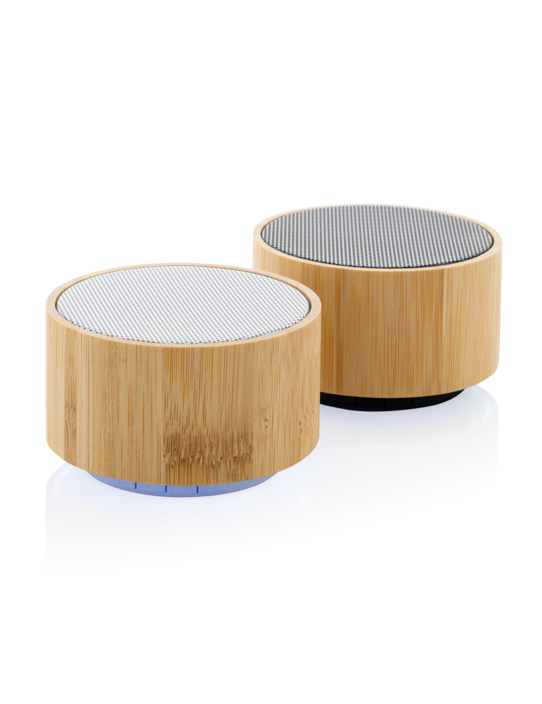 Enceinte 3 W bambou et ABS recyclé RCS personnalisable