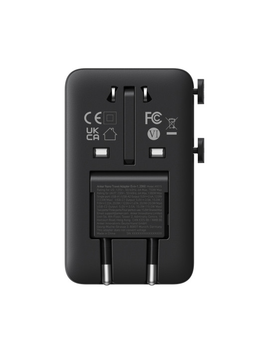 Adaptateur de voyage Anker Nano cinq en un 20 W personnalisable
