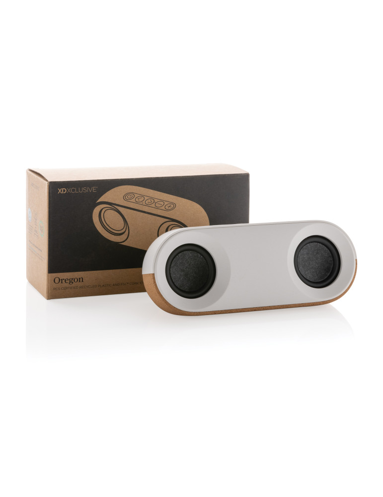 Enceinte Oregon 10 W en liège et ABS RCS personnalisable