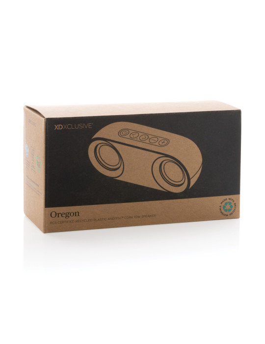 Enceinte Oregon 10 W en liège et ABS RCS personnalisable