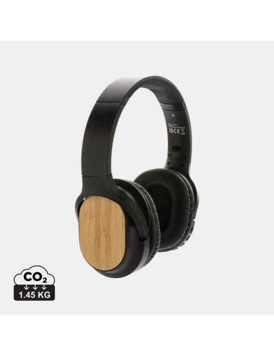 Casque pliable Elite en bambou et ABS recyclé personnalisable