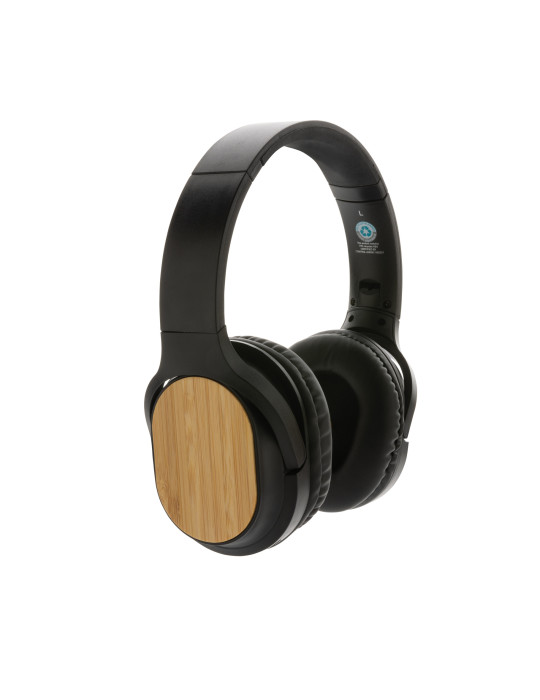 Casque pliable Elite en bambou et ABS recyclé personnalisable