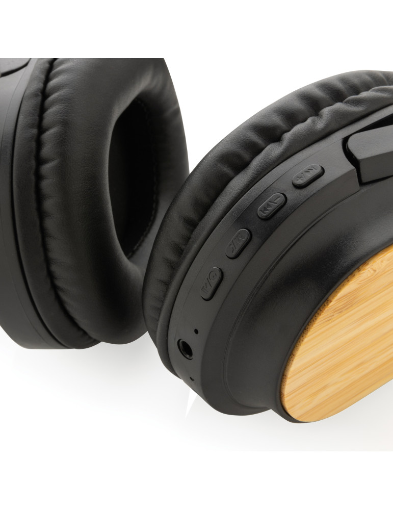 Casque pliable Elite en bambou et ABS recyclé personnalisable
