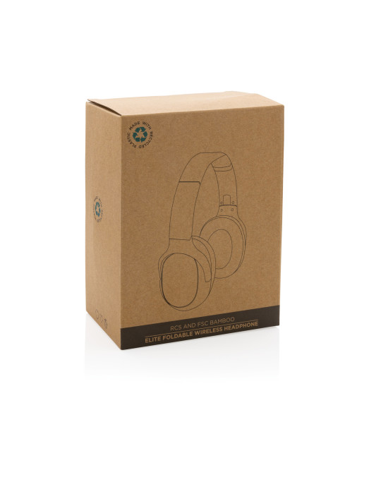 Casque pliable Elite en bambou et ABS recyclé personnalisable