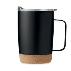 Gobelet isotherme double paroi 300ml personnalisable et pratique RUBY Matières : acier inoxydable Couleurs : noir accessoire évé