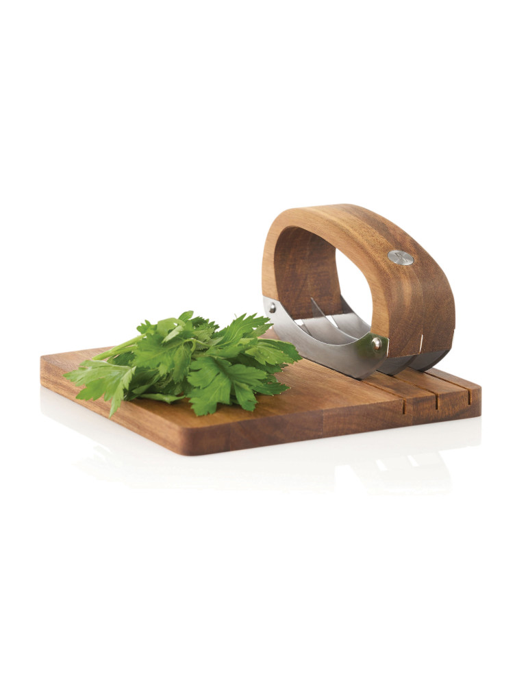 Hachoir berceuse AdHoc RoccaVerde avec planche acacia personnalisable