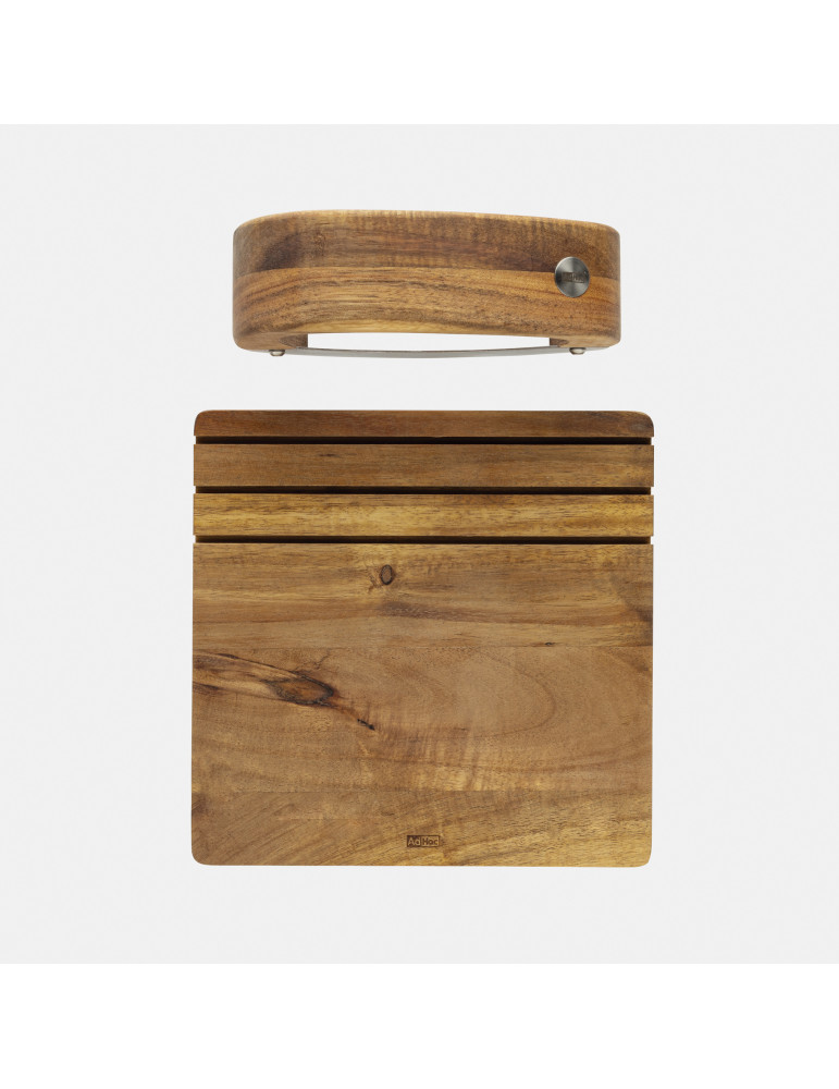Hachoir berceuse AdHoc RoccaVerde avec planche acacia personnalisable