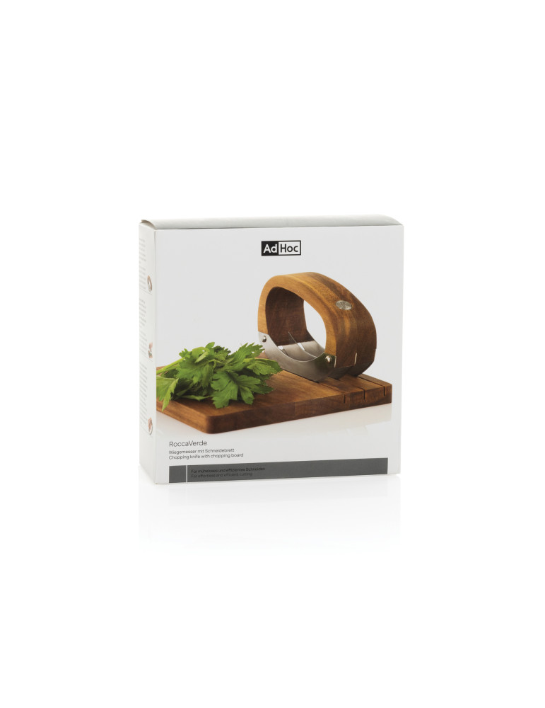 Hachoir berceuse AdHoc RoccaVerde avec planche acacia personnalisable