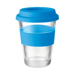 Gobelet en verre personnalisable  350 ml - ASTOGLASS Matières : verre Couleurs : bleu marquage laser ultra précis
