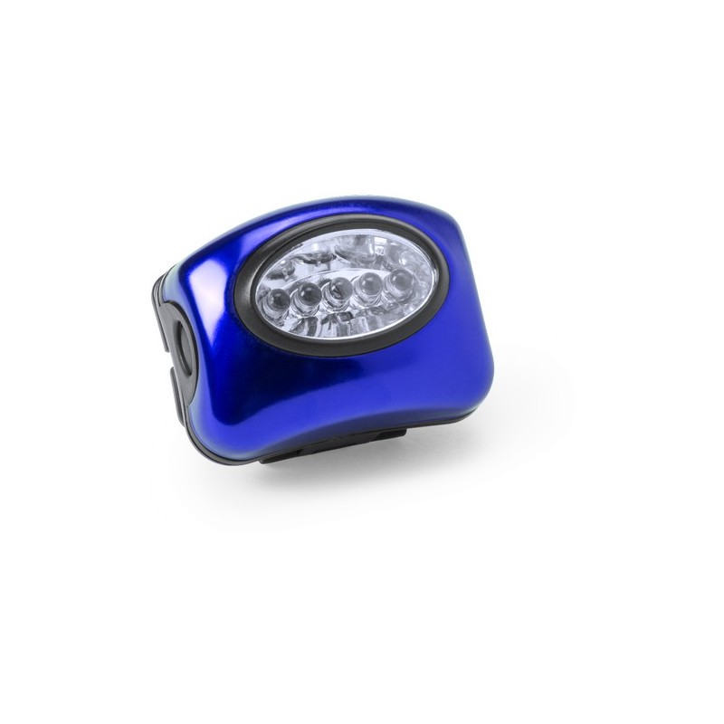 Lampe Frontale Pratique Éclairage Puissant Lokys Matières : aluminium Couleurs : bleu objet promo petit budget