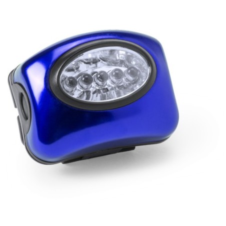 Lampe Frontale Pratique Éclairage Puissant Lokys Matières : aluminium Couleurs : bleu objet promo petit budget