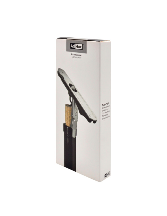 Tire-bouchon AdHoc PushPull avec coupe-capsule personnalisable