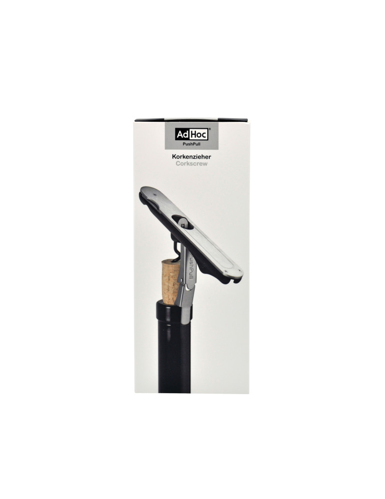 Tire-bouchon AdHoc PushPull avec coupe-capsule personnalisable