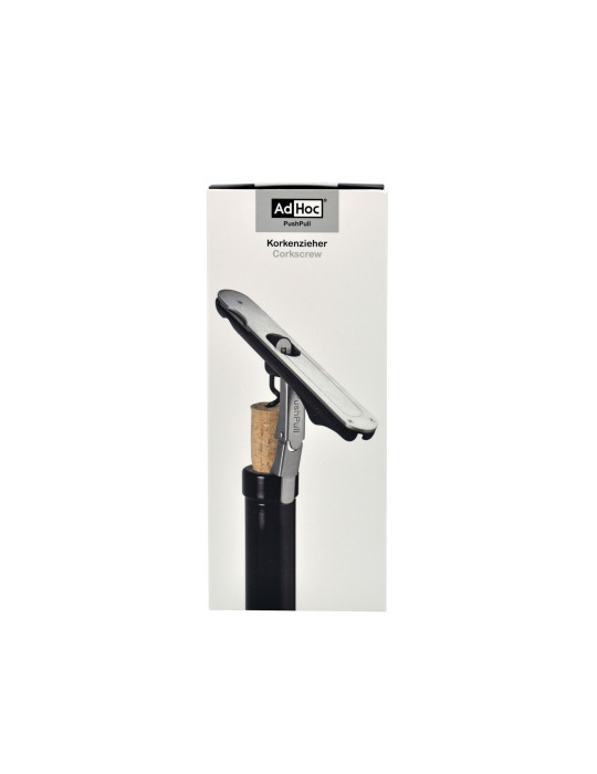 Tire-bouchon AdHoc PushPull avec coupe-capsule personnalisable