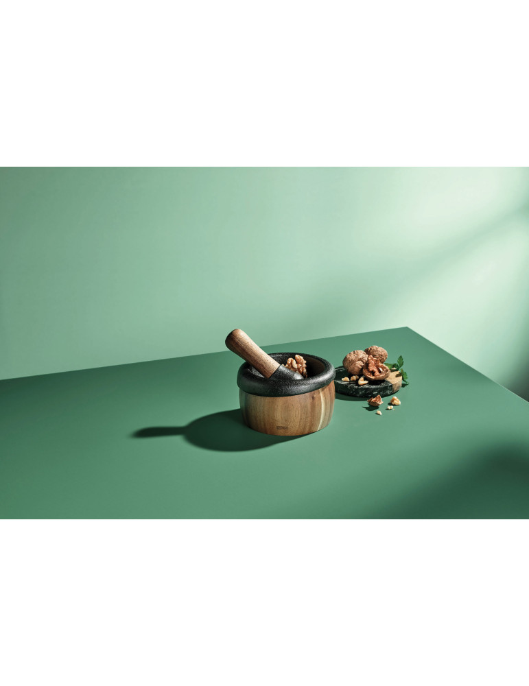 Mortier AdHoc Crush en fonte avec manche acacia personnalisable