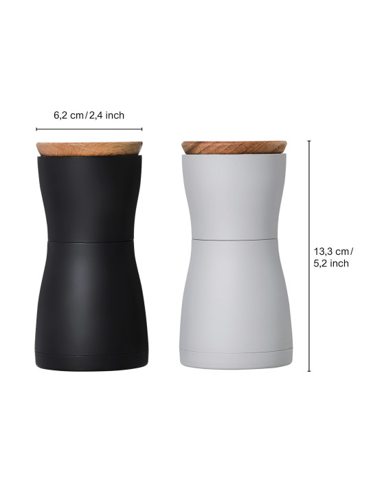 Duo de moulins sel et poivre AdHoc Twin personnalisable