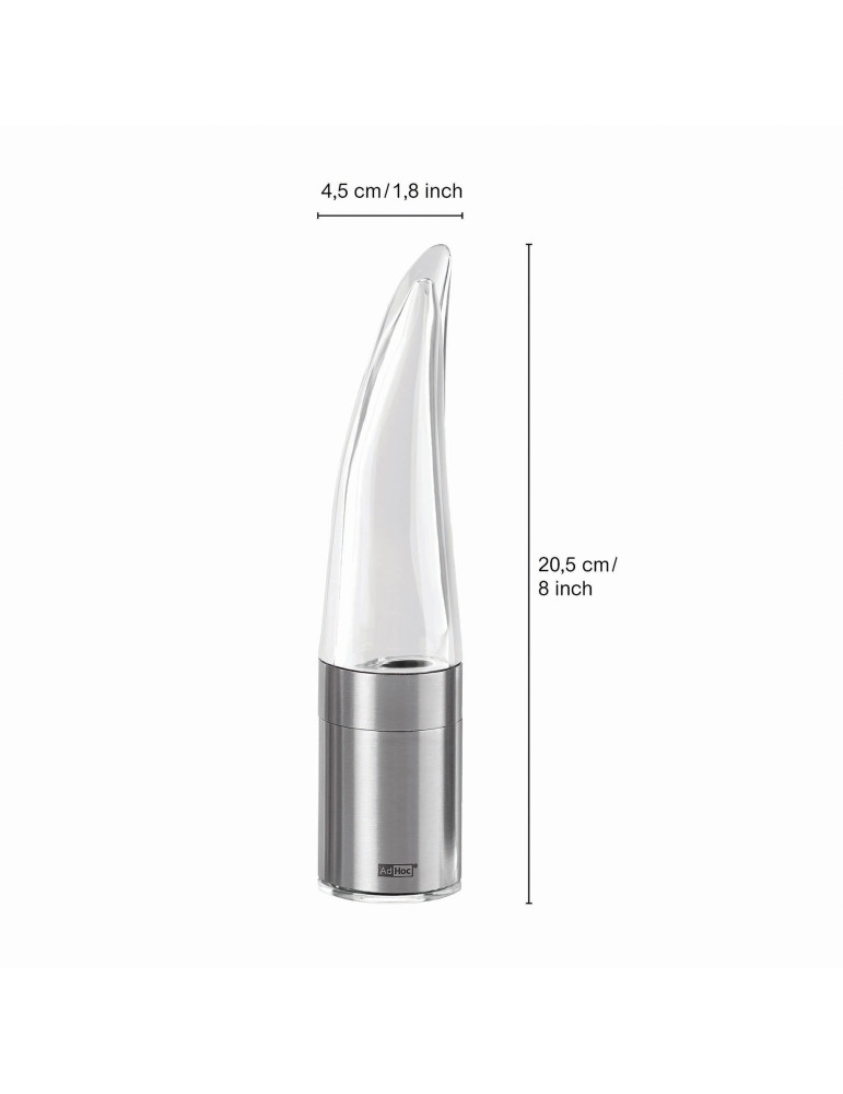 Coupe-piment AdHoc Pepe en inox et acrylique personnalisable