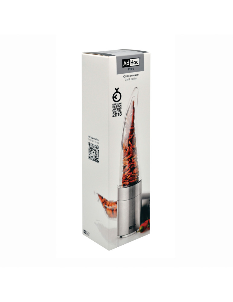Coupe-piment AdHoc Pepe en inox et acrylique personnalisable