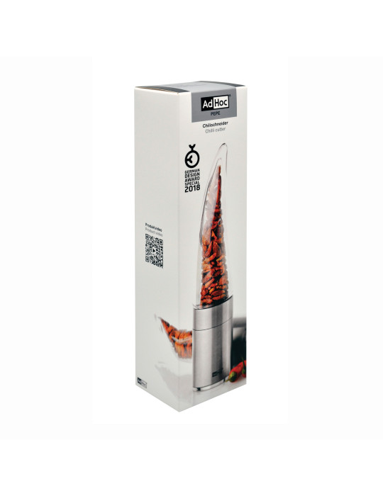 Coupe-piment AdHoc Pepe en inox et acrylique personnalisable