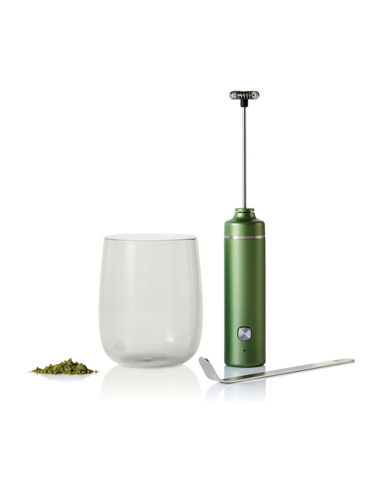 Coffret matcha AdHoc Chado avec mousseur rechargeable personnalisable
