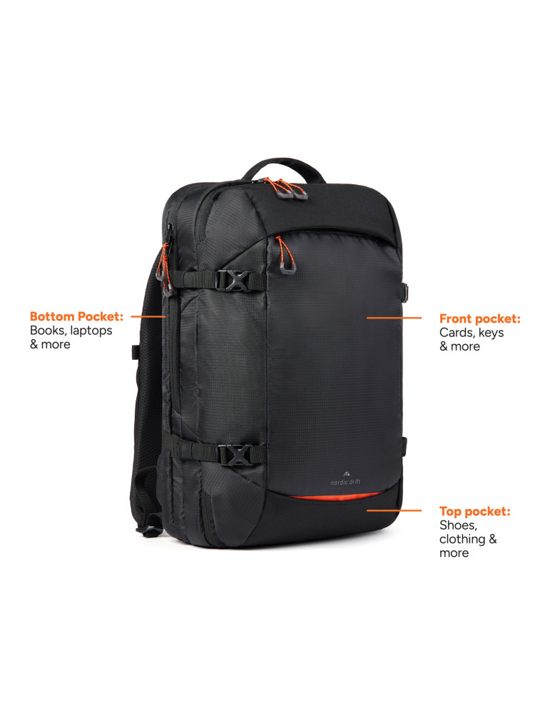 Sac à dos de voyage 25L en RCS Nordic Drift personnalisable