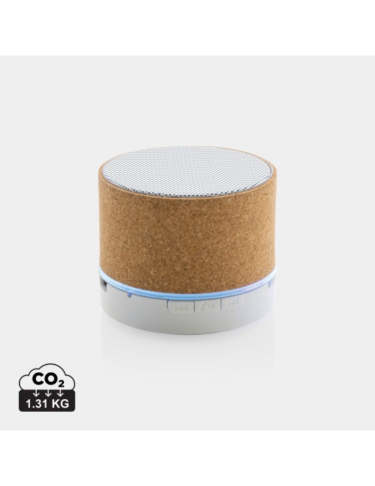 Enceinte sans fil 3 W avec boîtier en liège personnalisable