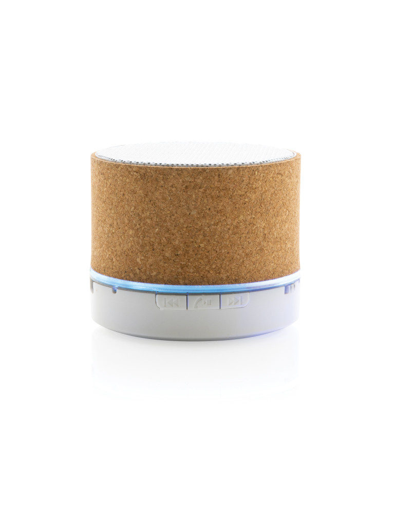 Enceinte sans fil 3 W avec boîtier en liège personnalisable