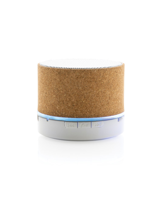 Enceinte sans fil 3 W avec boîtier en liège personnalisable