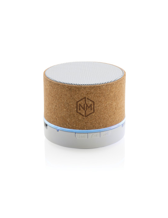 Enceinte sans fil 3 W avec boîtier en liège personnalisable