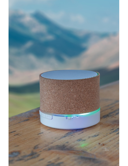 Enceinte sans fil 3 W avec boîtier en liège personnalisable