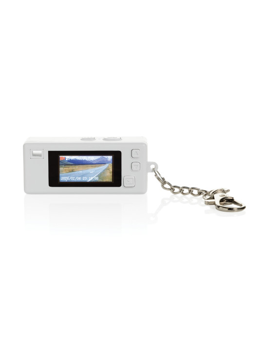 Porte-clés appareil photo Cliq it en ABS recyclé personnalisable