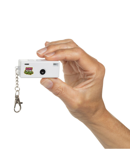 Porte-clés appareil photo Cliq it en ABS recyclé personnalisable