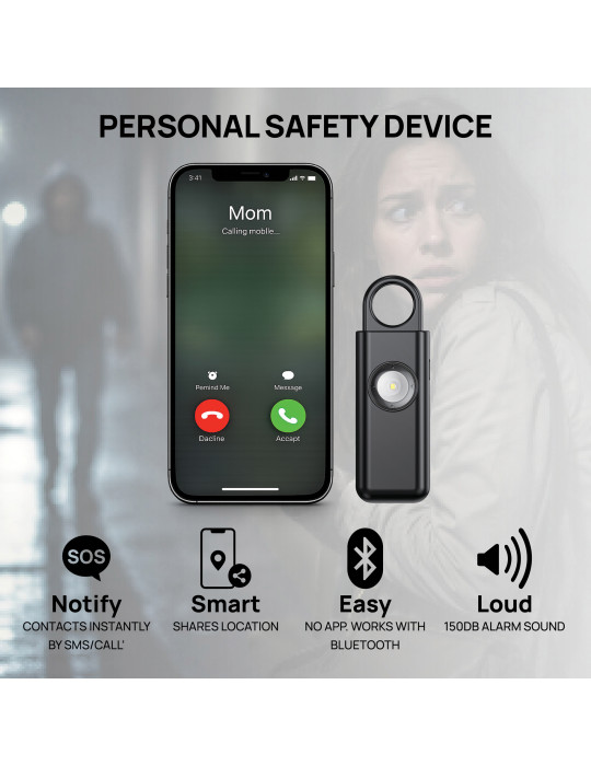 Alarme personnelle rechargeable Safio RCS personnalisable