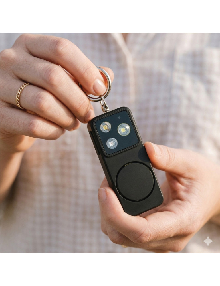 Porte-clés alarme GuardBuddy RCS rechargeable personnalisable