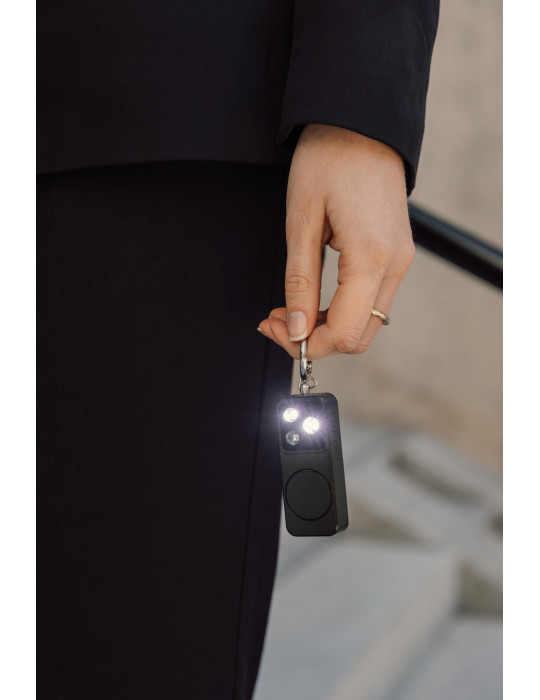Porte-clés alarme GuardBuddy RCS rechargeable personnalisable