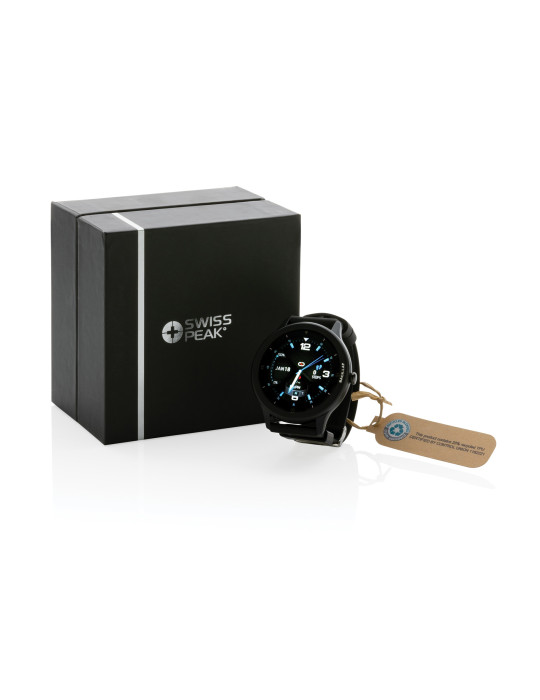 Montre connectée Swiss Peak à écran rond personnalisable
