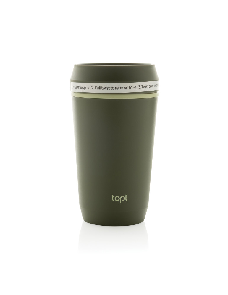 Mug Topl 354 ml en plastique recyclé à couvercle 360° personnalisable