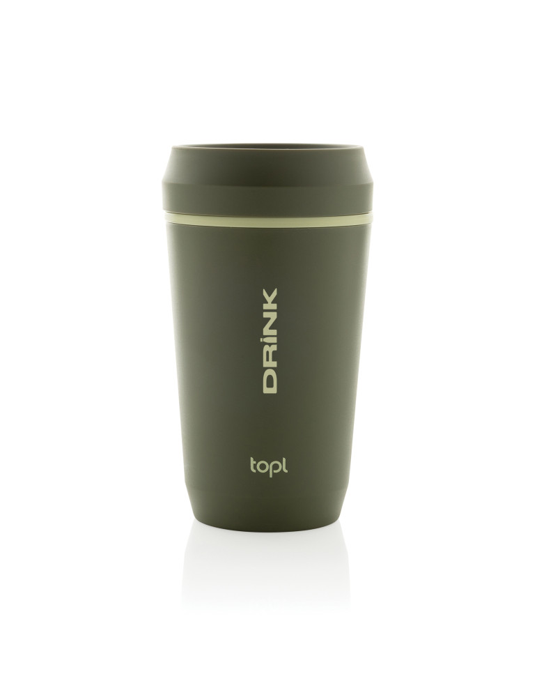 Mug Topl 354 ml en plastique recyclé à couvercle 360° personnalisable