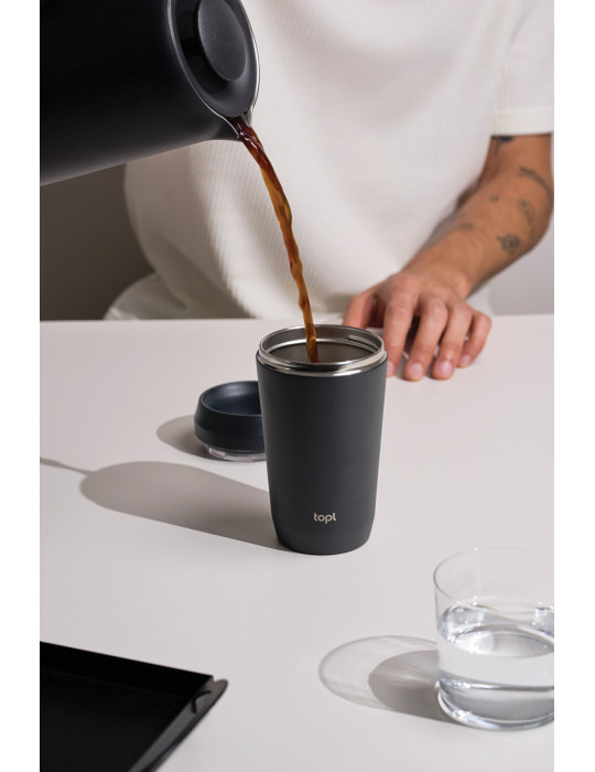 Mug Topl 354 ml en acier recyclé à couvercle 360° personnalisable
