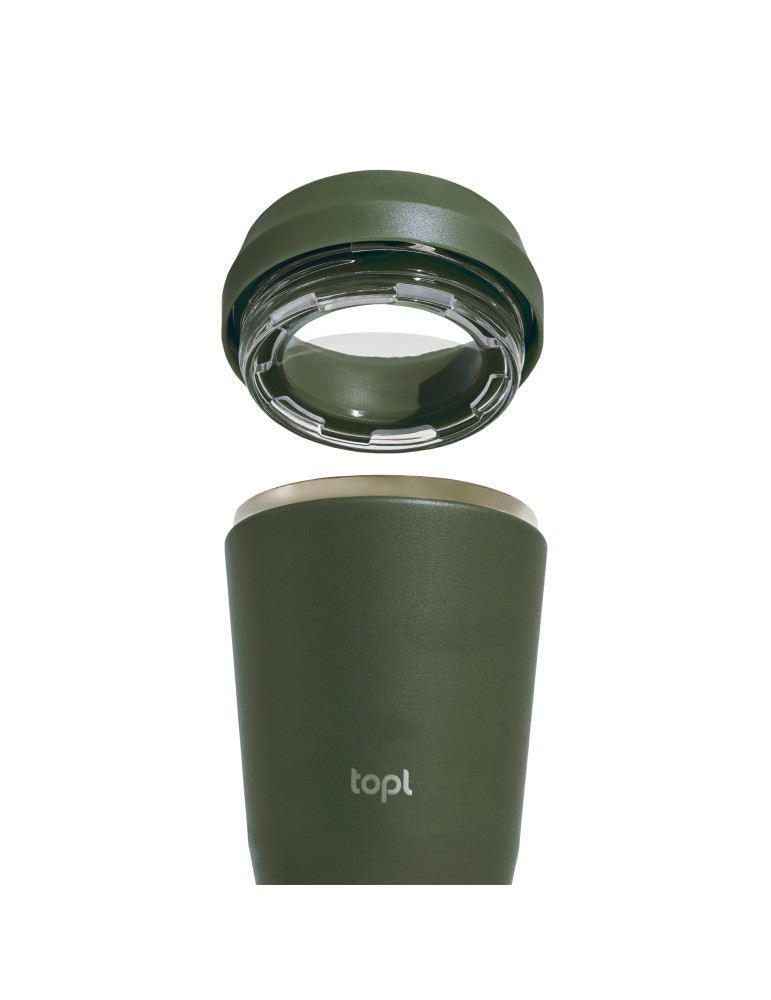 Mug Topl 354 ml en acier recyclé à couvercle 360° personnalisable
