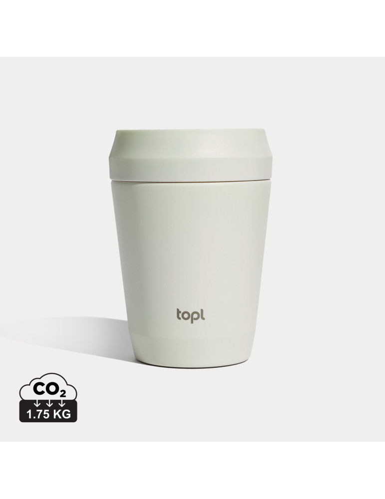 Petit mug Topl en acier recyclé à couvercle 360° personnalisable