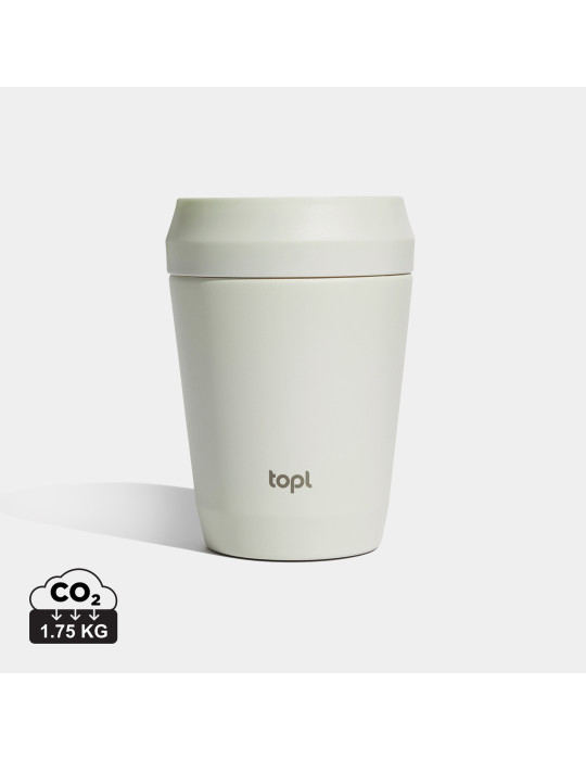 Petit mug Topl en acier recyclé à couvercle 360° personnalisable