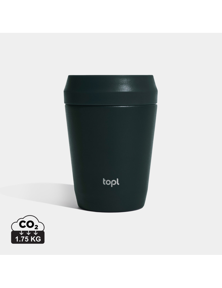 Petit mug Topl en acier recyclé à couvercle 360° personnalisable