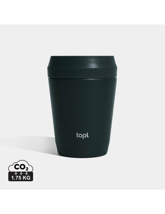 Petit mug Topl en acier recyclé à couvercle 360° personnalisable