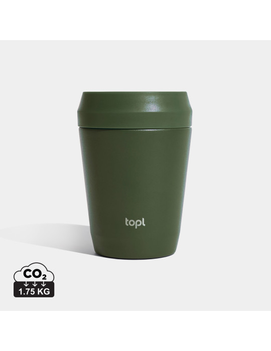 Petit mug Topl en acier recyclé à couvercle 360° personnalisable