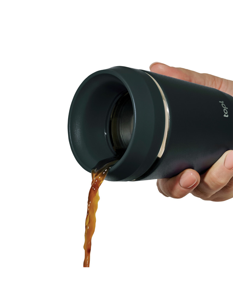 Petit mug Topl en acier recyclé à couvercle 360° personnalisable